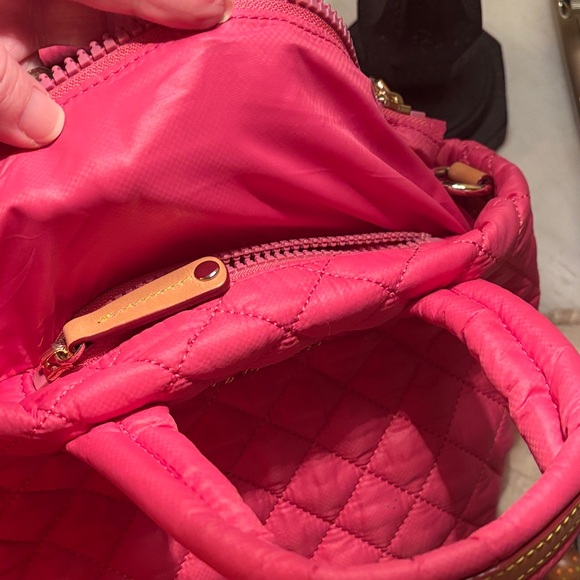 MZ Wallace Mini Metro Tote Deluxe- Bright Pink - Picture 4 of 7